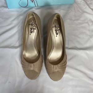 Life Stride Wedges, cream, tan